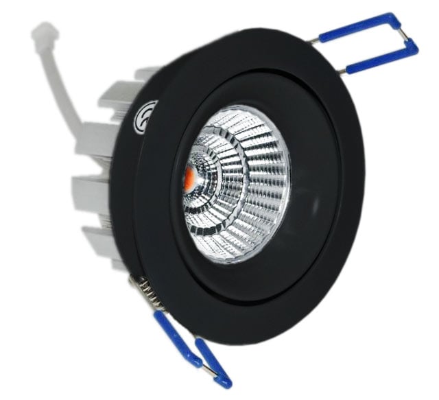 LEDARMATUR 8W/230V DIMBAR Ip23 Svart