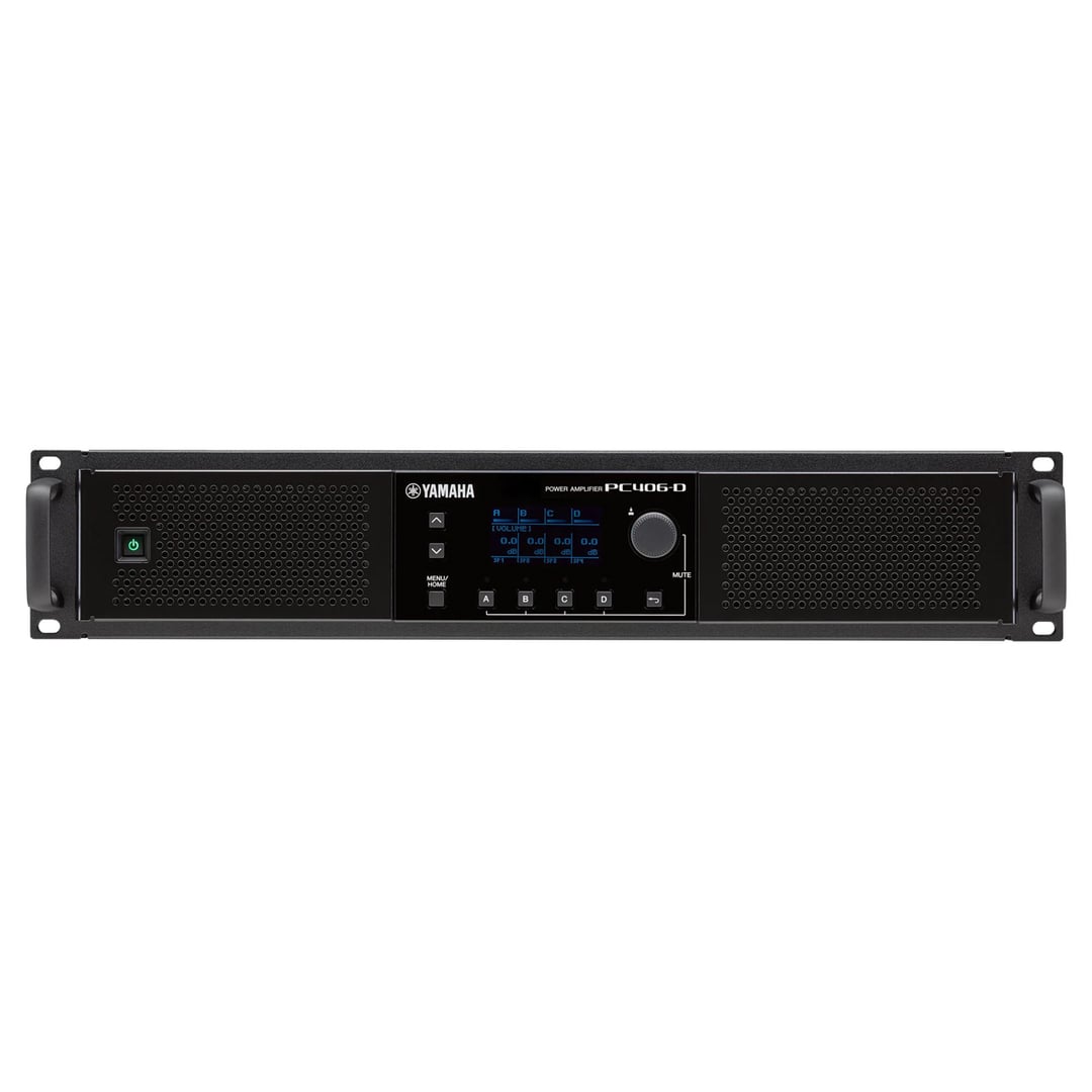 Slutsteg med inbyggd DSP, 4 x 900W(4 ohm), Dante, 2HE/19"