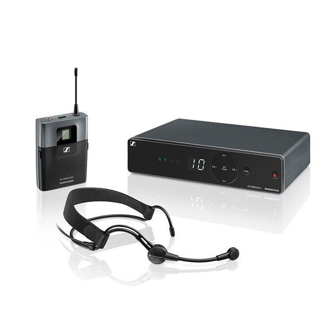 Trådlöst mikrofonsystem med bodypack och headmic (ME3), 863-865Mhz