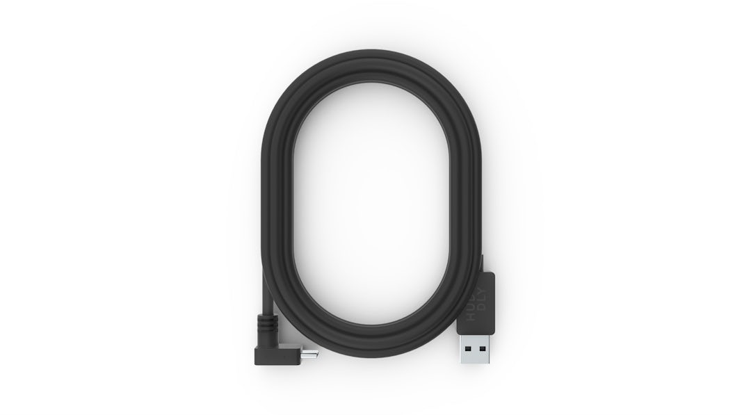 USB 3.1 Gen 1-kabel, typ C hane (vinklad) - typ A hane, 5 meter
